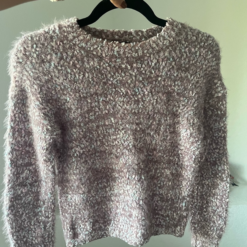 Chelsea & Theodore Pink Fuzzy Sweater